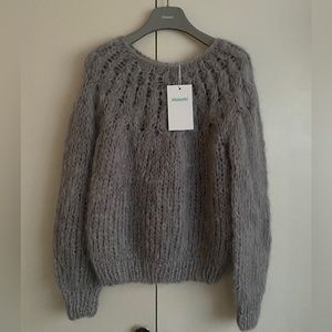 Maiami Mohair Honeycomb Pleated Pullover